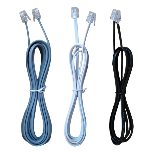Telecommunications Manufacture Field Telephone Cable  3M Patch Cord 6P4C 6P6C RJ11 RJ12 Round Telephone Cables 100m