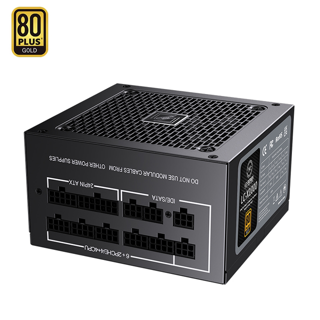Lovingcool 750W High Power Full Module 80 Plus Gold Customization PC Case Gaming & Server PSU with CPU & GPU in Stock