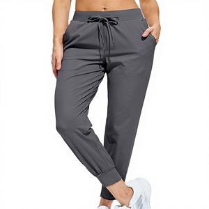 กางเกงจ็อกเกอร์ขายส่งสำหรับผู้หญิง ระบายอากาศได้ดี น้ำหนักเบาปานกลาง กางเกงวิ่งมีกระเป๋า แห้งเร็ว <span class=keywords><strong>ทรง</strong></span>สปอร์ต ความยาวระดับข้อเท้า มีเชือกผูก - Product Image 1