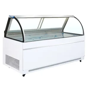 Commercial supermarket deli cabinet Right Angle flat top service counter meat cabinet freezer chiller