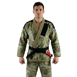 Freandy Sports <b>Men's</b> Camouflage BJJ <b>Kimono</b> 100% Polyester Breathable Regular Fit Martial Arts Wear Logo Customized 420g In-Stock - Product Image 3