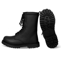 Bottes de randonnée sur mesure de haute qualité pour hommes, en cuir noir pour l'extérieur