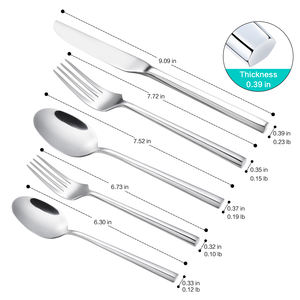 Ensemble de couverts en acier inoxydable pour restaurant, mariage, hôtel – Style moderne, vaisselle et couverts en gros avec argenterie - Product Image 2