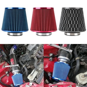 Filtro de Aire de Alto Flujo de 77 mm, Cabeza de Hongo de Aleación de Aluminio Azul para Mejora y Modificación de Automóviles - Product Image 4