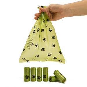 Biodegradable with Dispenser and Clip Eco Friendly Pet Waste Solution for Environmentally Dog Poop Bags on Roll - Product Image 1