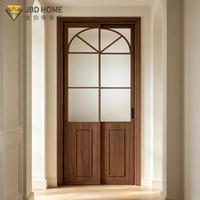 Porte coulissante en verre aluminium certifiée CE, porte de séparation intérieure moderne en verre trempé pour cuisine et salon