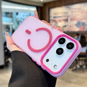 Étui de téléphone portable en TPU semi-transparent mat givré de couleur bonbon avec aimant pour 13/14/15/16/17 Pro/Max - Product Image 1
