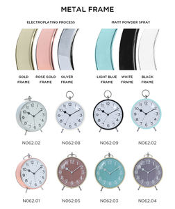 Horloge de bureau et de table rétro vintage, silencieuse, personnalisé, bon marché, en or rose, à la mode, 5 pouces - Product Image 6