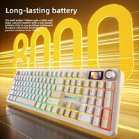 Baru 2026 AULA F108 Tiga Mode Kustom USB Hot-swappable RGB Backlit PBT 2.4Ghz Nirkabel Tata Letak Amerika 108-tombol Mekanik Gaming