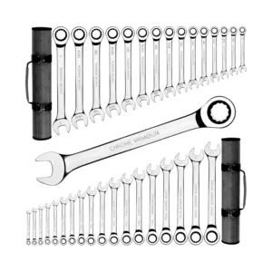 Complete Ratcheting Wrench Set 33pcs -metric and standard