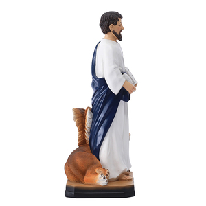 รูปปั้นโซโลมอนและสิงโตเรซินโซโลมอนขนาด12นิ้วรูปปั้นตกแต่งรูปปั้นสิงโตและสิงโตบนฐานของขวัญทางศาสนา - Product Image 3