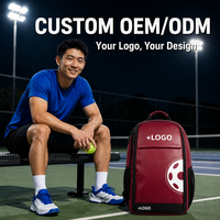 Sac à dos de pickleball personnalisé avec compartiment à chaussures, grande capacité, sac de rangement pour équipement sportif, poche pour bouteille d'eau