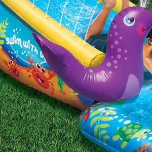 <span class=keywords><strong>Piscine</strong></span> <span class=keywords><strong>gonflable</strong></span> personnalisée d'otarie avec animaux en PVC Splash avec toboggan Jouets aquatiques pour enfants - Product Image 5