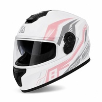Casque de moto intégral Huanding 557 Airflow, modèle certifié 3C/DOT, double visière, coque ABS pour remplacement et réparation