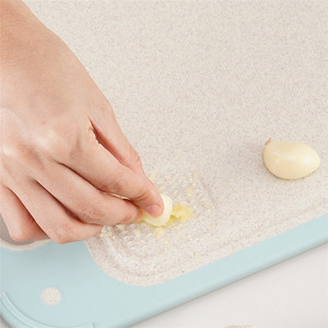 Tabla de Cortar Antideslizante de Doble Cara, Tabla de Cortar de Acero Inoxidable y Plástico de Paja de Trigo para Alimentos - Product Image 4