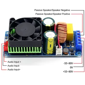 Papan Amplifier daya HIFI 500W, Amplifier Digital saluran Mono untuk Speaker Audio rumah tegangan 5V