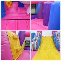 Château gonflable pour enfants, château gonflable de fête en forme de licorne de dessin animé avec toboggan