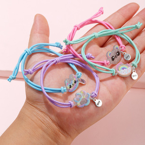 Accesorios <span class=keywords><strong>de</strong></span> Venta caliente buenos amigos pulsera para niños minoría femenina <span class=keywords><strong>de</strong></span> alto grado círculo <span class=keywords><strong>de</strong></span> pelo cuerda para el cabello conjunto <span class=keywords><strong>de</strong></span> joyas para niñas - Product Image 5