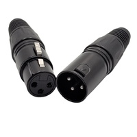 Connecteur XLR femelle en métal, 3 broches, pour microphone audio vidéo, connecteur de câble XLR 3 broches, femelle 3 broches