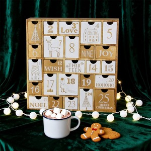 Christmas <b>calendar</b>, reusable wooden Christmas gift for children, customizable according to needs - Product Image 5