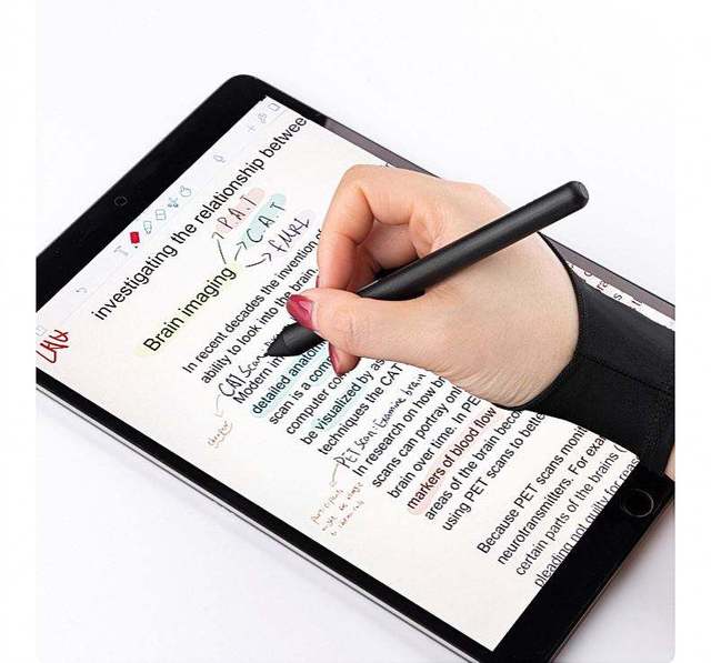Two Fingers for Paper Sketching iPad Graphics Drawing Anti-false Touch Gloves for Tablet