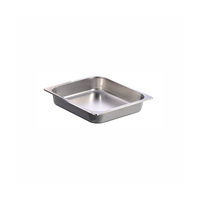 American Style 1/2 Récipients Gastronorm Récipient en acier inoxydable pour aliments Usage de cuisine Équipement de buffet carré Réchauffeur d'aliments Plat de chauffe-plats