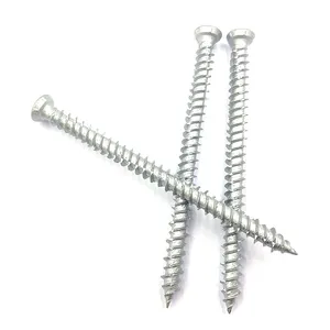 High-strength concrete drive screws in large quantities, used for concrete.