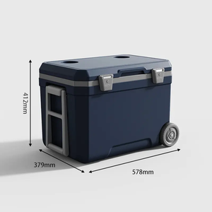 45L Cooler Box con ruote in plastica ghiacciaia <span class=keywords><strong>contenitore</strong></span> per alimenti per conservare freschi refrigeratori esterni per la pesca Picnic in campeggio - Product Image 3