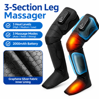 Bottes de récupération par compression d'air Eveekon pour les jambes entières, bottes de compression sans fil avec dispositifs de massage chauffants pour les pieds et les genoux