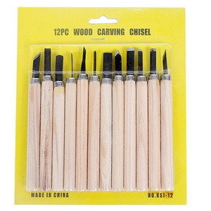 Juego de cuchillos de tallado, Mini cinceles con mango de madera, herramienta de corte práctica - Product Image 1