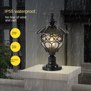 โคมไฟเสาอลูมิเนียมทรงกลมสำหรับตกแต่งเสาไฟ LED ติดผนังเกรดสูงเสาไฟรั้ว - Product Image 2