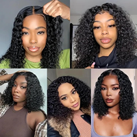 Perruque courte bob en cheveux humains vierges péruviens, densité 180%, dentelle HD, brun clair, petite frontale, sans colle