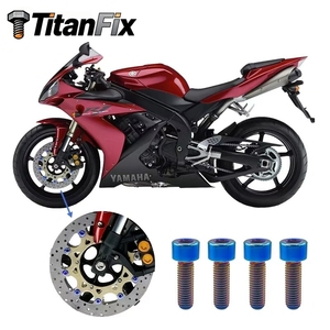 Vis à tête hexagonale en titane M3/M4 anodisées, filetage UNC pour réparation d'échappement de moteur automobile - Modèle Titanfix 003 - Product Image 2