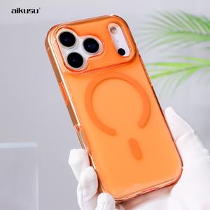 Coque de téléphone magnétique noire et orange 2025, nouvelle collection, pour iPhone 17 Pro Max, Air 16 Pro Max, 16, 15 Pro Max, 16, 14 Pro Max, 13 - Product Image 4