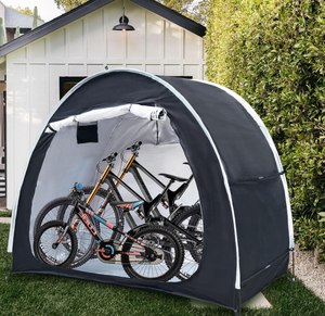 Tente de vélo de 6,6 pieds, tissu Oxford 210D étanche, couverture de vélo d'extérieur, conception de fenêtre, une chambre à coucher <span class=keywords><strong>pour</strong></span> <span class=keywords><strong>2</strong></span> vélos, <span class=keywords><strong>abri</strong></span> de rangement <span class=keywords><strong>pour</strong></span> vélos - Product Image 3