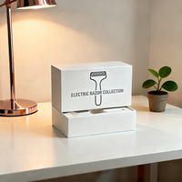 Boîte d'emballage en carton rigide faite à la main pour kit de rasage masculin avec insert en mousse, impression personnalisable