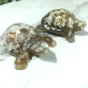 Kristallen Schildpad Dragon Turtledragon Carving China Crystal Hars Hangende Seiko Saffier Plaat Ring Zeeschildpad