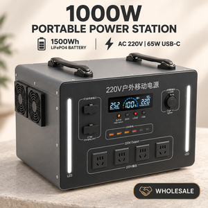 Station d'alimentation portable 1000W 1500Wh avec batterie LiFePO4, station d'alimentation extérieure AC 220V de haute qualité pour la vente en gros - Product Image 3