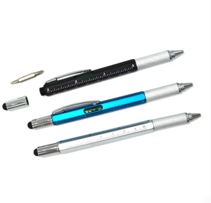 Stylo à bille multifonction 6 en 1 avec règle et niveau, logo personnalisé - Product Image 4