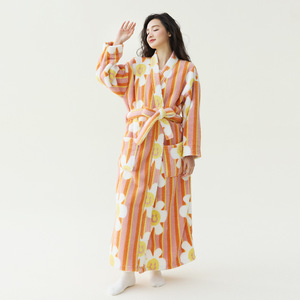 <span class=keywords><strong>Accappatoio</strong></span> in pile corallo <span class=keywords><strong>jacquard</strong></span> colorato all'ingrosso, spesso, caldo, super assorbente, a maniche lunghe, unisex, per l'inverno - Product Image 6