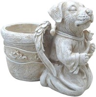 Statue de Pot de fleur de chien en résine personnalisée