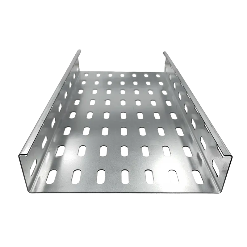 High quality 50mm 100mm 200mm punching cable tray price Galvanized steel perforated cable trunking wiring cable tray