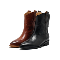Bottines mi-mollet en daim à lacets pour femmes, confortables et respirantes