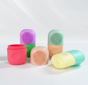 Özel Logo v-şekli silikon buz rulosu kalıp yüz ve fırça temizleyici SPA ev cilt bakımı için kontur küp buz rulosu için yüz - Product Image 2