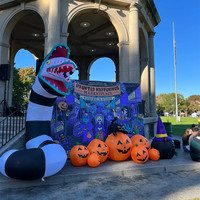 Globo Inflable Gigante de Fantasma y Calabaza para Decoración de Halloween
