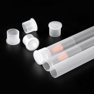 Tube d'emballage protecteur en plastique transparent PP pour <span class=keywords><strong>crayon</strong></span> à <span class=keywords><strong>sourcils</strong></span> à cordon, conteneur cylindrique droit pour cosmétiques - Product Image 6