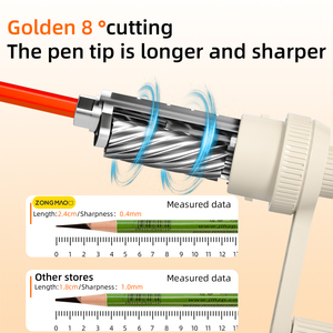 Văn phòng phẩm văn phòng phẩm văn phòng trường học dễ dàng sử dụng tay quay có thể điều chỉnh nghệ thuật bút chì mài - Product Image 4