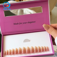 Boîtes cadeaux magnétiques personnalisées pour ongles press-on avec fenêtre, en carton biodégradable, emballage cadeau cosmétique