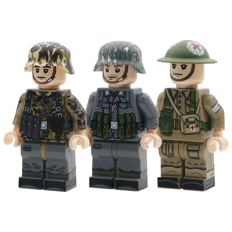 WW2 Militär aktion Großbritannien Deutsche Soldaten armee Mini Figur Baustein Legoing lys
