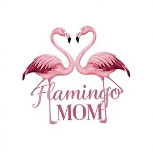 Chaleco de Punto Informal para Mujer con Diseño de Flamenco y Logotipo en la Parte Delantera, Marca Heart Flamingo MOM - Product Image 1